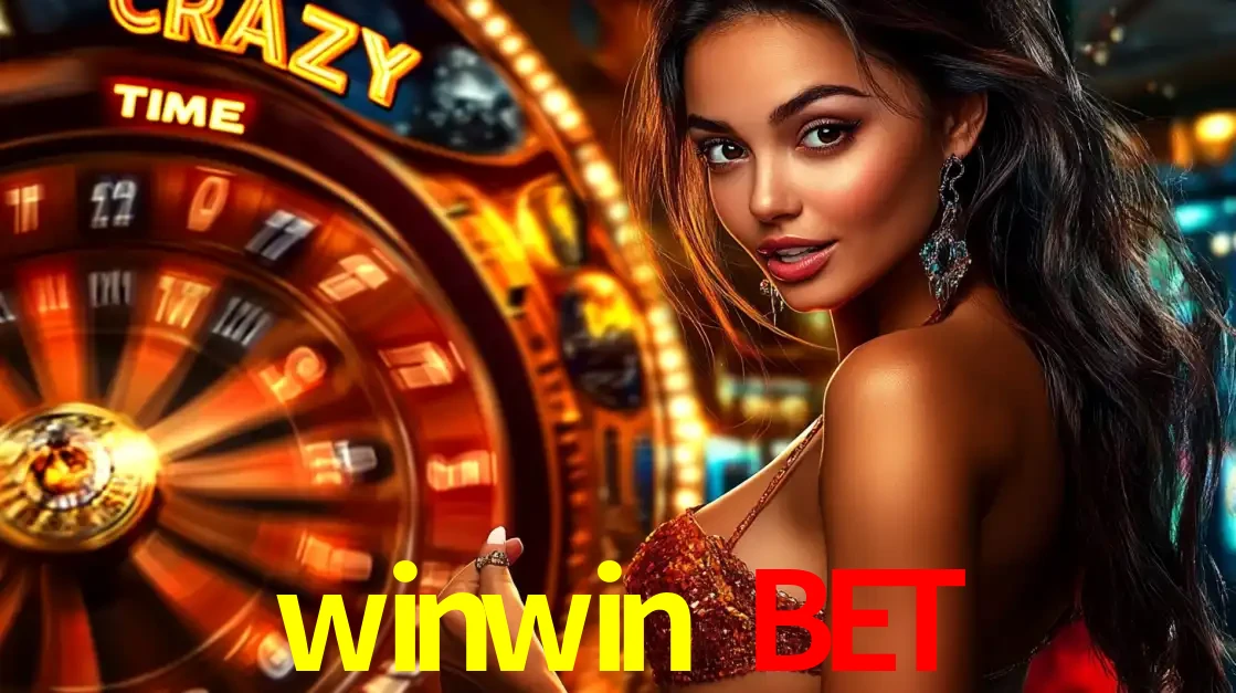 Mulher ao lado da roda de prêmios do jogo de cassino ao vivo Crazy Time, um dos shows de jogos mais emocionantes oferecidos pela plataforma de apostas winwin bet.