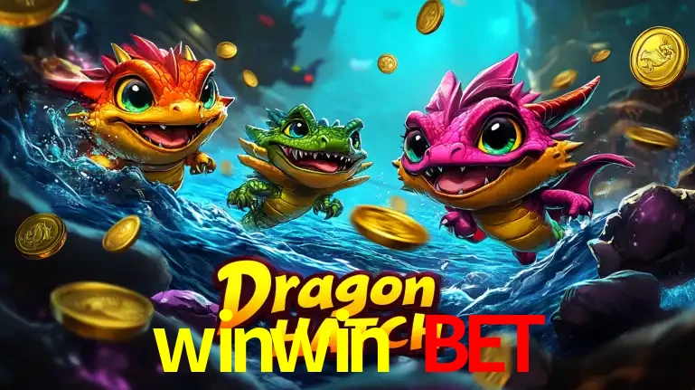 Arte promocional do jogo Dragon Hatch com três adoráveis dragões bebês nadando entre moedas de ouro, um dos slots mais divertidos para jogar no cassino winwin bet.
